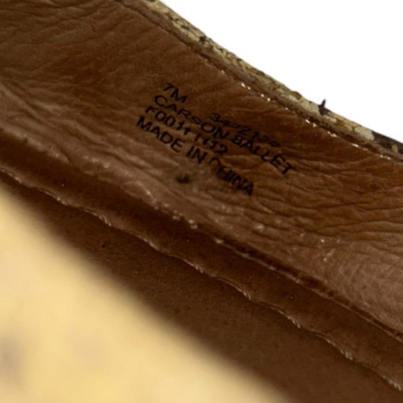 frye gold spackled snake painted leather ballet flats 7 - Picture 8 of 8